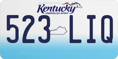 KY license plate 523LIQ