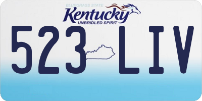 KY license plate 523LIV