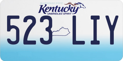 KY license plate 523LIY