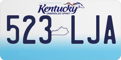 KY license plate 523LJA