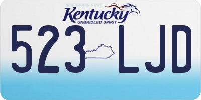KY license plate 523LJD