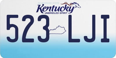 KY license plate 523LJI