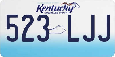 KY license plate 523LJJ
