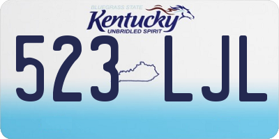 KY license plate 523LJL