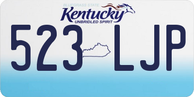 KY license plate 523LJP