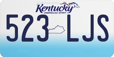 KY license plate 523LJS