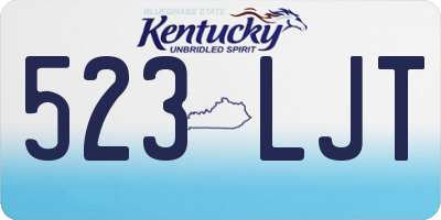 KY license plate 523LJT
