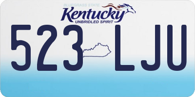KY license plate 523LJU