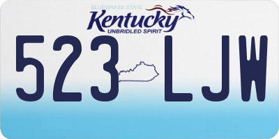 KY license plate 523LJW