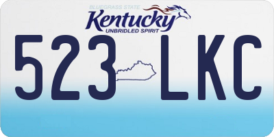 KY license plate 523LKC