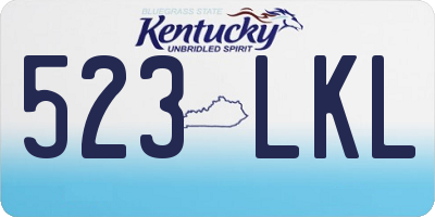KY license plate 523LKL