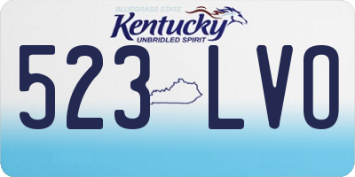 KY license plate 523LVO