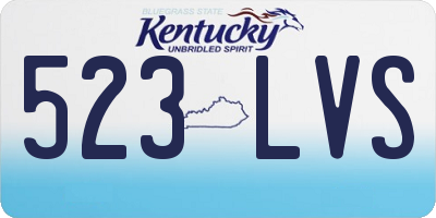 KY license plate 523LVS