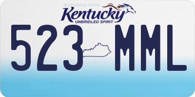 KY license plate 523MML