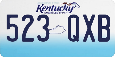 KY license plate 523QXB