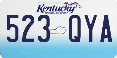 KY license plate 523QYA