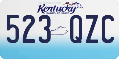 KY license plate 523QZC