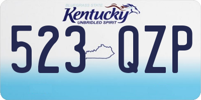 KY license plate 523QZP