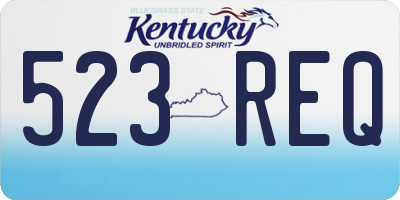 KY license plate 523REQ
