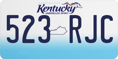 KY license plate 523RJC