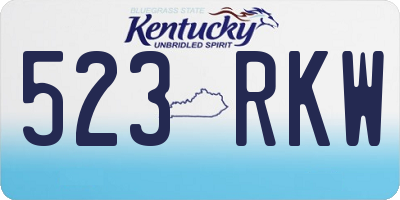 KY license plate 523RKW