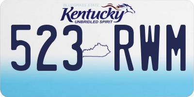 KY license plate 523RWM
