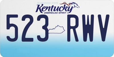 KY license plate 523RWV