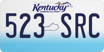 KY license plate 523SRC