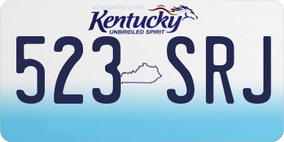 KY license plate 523SRJ