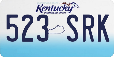 KY license plate 523SRK