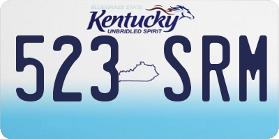 KY license plate 523SRM