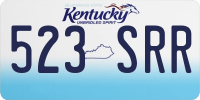KY license plate 523SRR