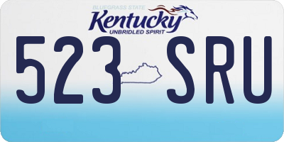 KY license plate 523SRU