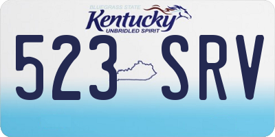KY license plate 523SRV