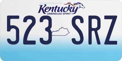 KY license plate 523SRZ