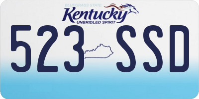 KY license plate 523SSD