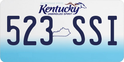 KY license plate 523SSI
