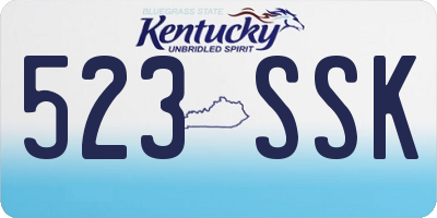 KY license plate 523SSK