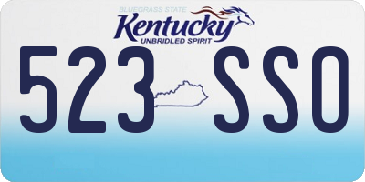 KY license plate 523SSO