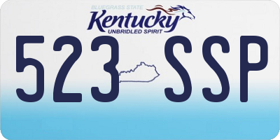 KY license plate 523SSP