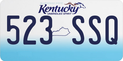 KY license plate 523SSQ