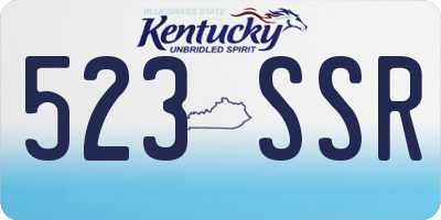 KY license plate 523SSR
