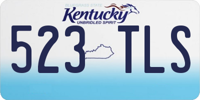 KY license plate 523TLS