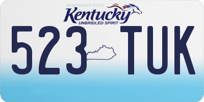 KY license plate 523TUK