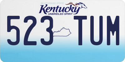 KY license plate 523TUM
