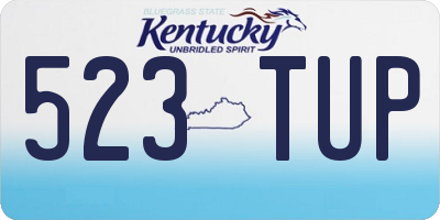 KY license plate 523TUP