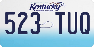 KY license plate 523TUQ