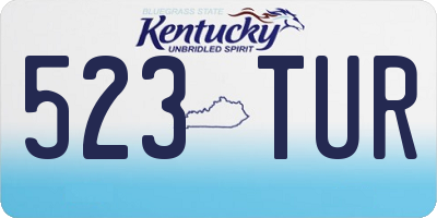 KY license plate 523TUR