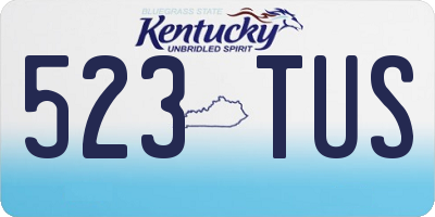 KY license plate 523TUS