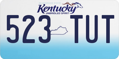 KY license plate 523TUT